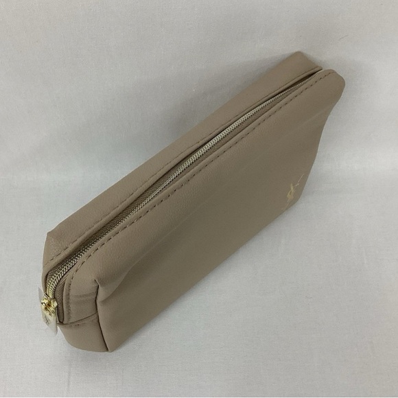 Yves Saint Laurent Beaute Makeup Cosmetic Pouch Beige W6-1/2” x H4” x D2” - Picture 3 of 4